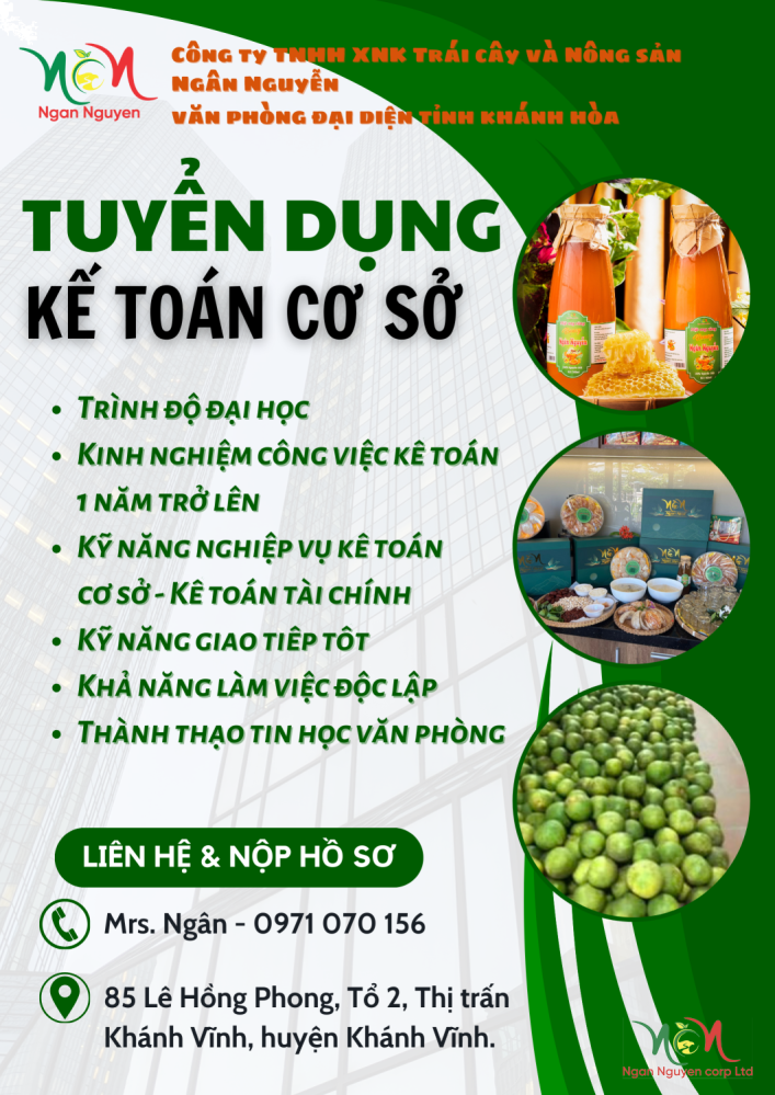 TUYỂN DỤNG - KẾ TOÁN NỘI BỘ