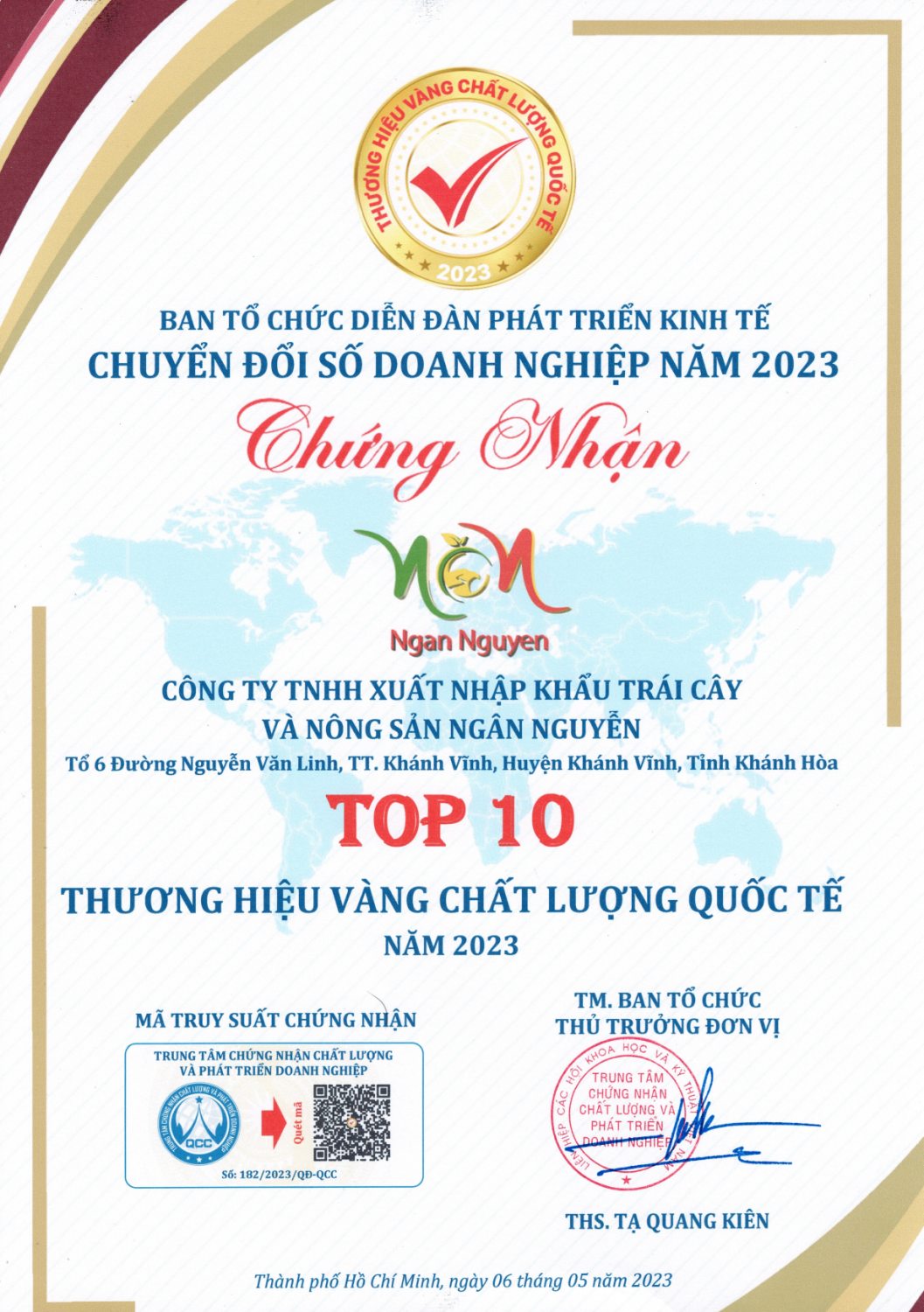 TOP 10 THƯƠNG HIỆU VÀNG 2023